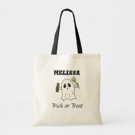 Bolsa Tote Truque de Halloween Personalizado ou Tratando Fant