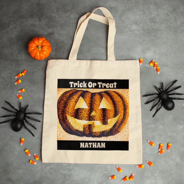 Bolsa Tote Truque de Halloween Personalizado ou Trate o Tote  (Criador carregado)