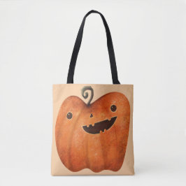 Bolsa Tote Truque ou Tratamento de Abóbora de Decoração do Di