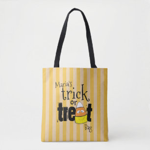 Bolsa Tote Truque ou tratamento de baleia doce de halloween