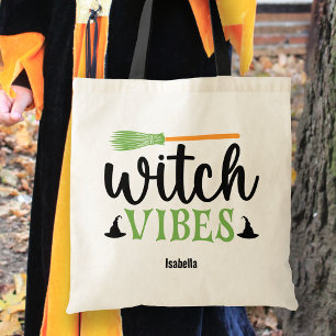 Bolsa Tote Truque ou Tratamento de Bruxas Personalizadas