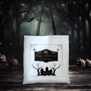 Bolsa Tote Truque ou Tratamento de Gravidez Spooky