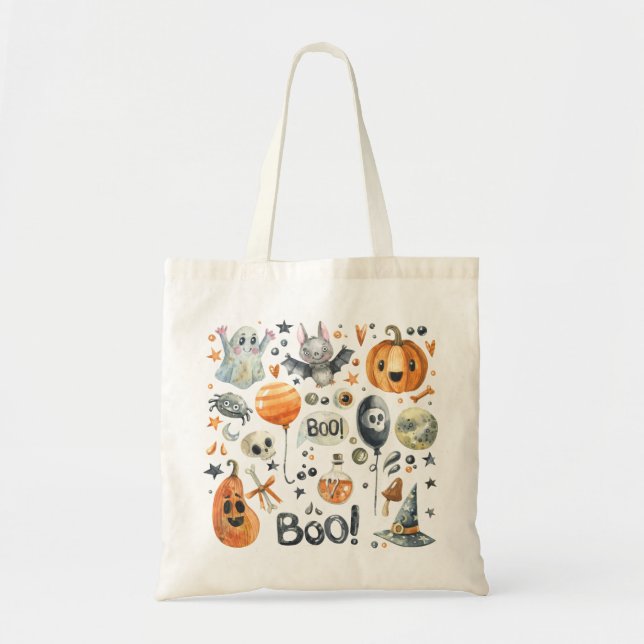 Bolsa Tote Truque ou Tratamento de Halloween Spooktacular| Sa (Frente)