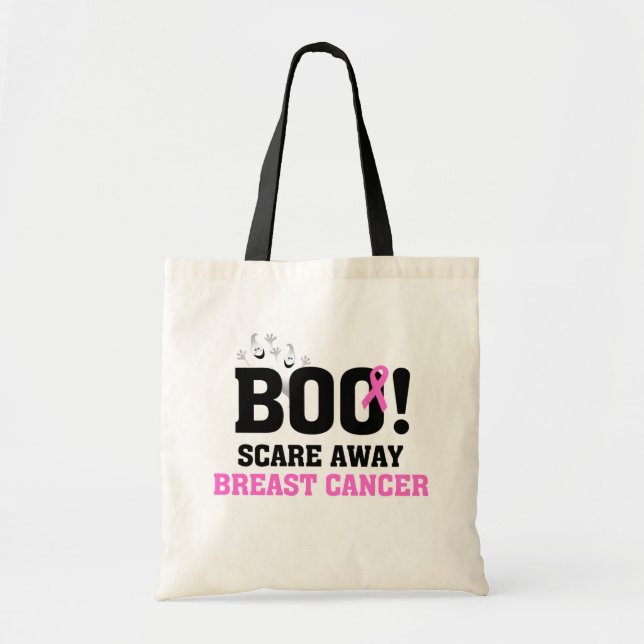 Bolsa Tote Truque ou tratamento do Cancer mamário do Hallowee (Frente)