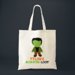 Bolsa Tote Truque ou tratamento personalizado de balas doces<br><div class="desc">Muito fofo! Uma maneira perfeita de personalizar o seu pequeno truque ou mala.</div>