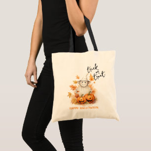 Bolsa Tote Truque Ou Tratar Abate De Fantasmas Feliz Hallowee