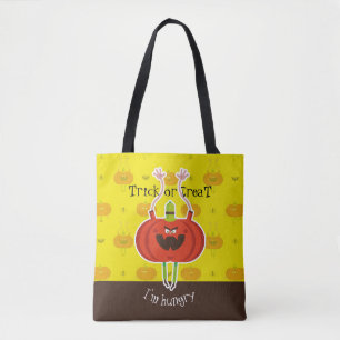 Bolsa Tote Truque ou trate que estou com fome