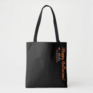 Bolsa Tote truque ou travessura, nome personalizado, feliz ha