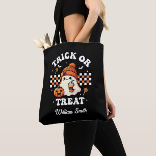 Bolsa Tote Truque Personalizado ou Tratar o Dia do Fantasma