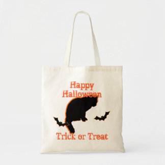 Bolsa Tote truque personalizável de gato preto ou travesseiro