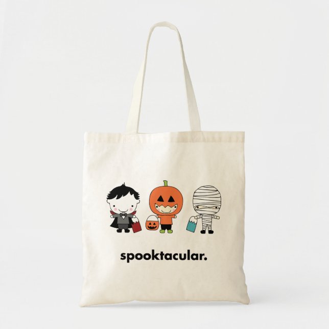 Bolsa Tote Truque Spooktacular de Halloween ou Trate Bag Doci (Frente)