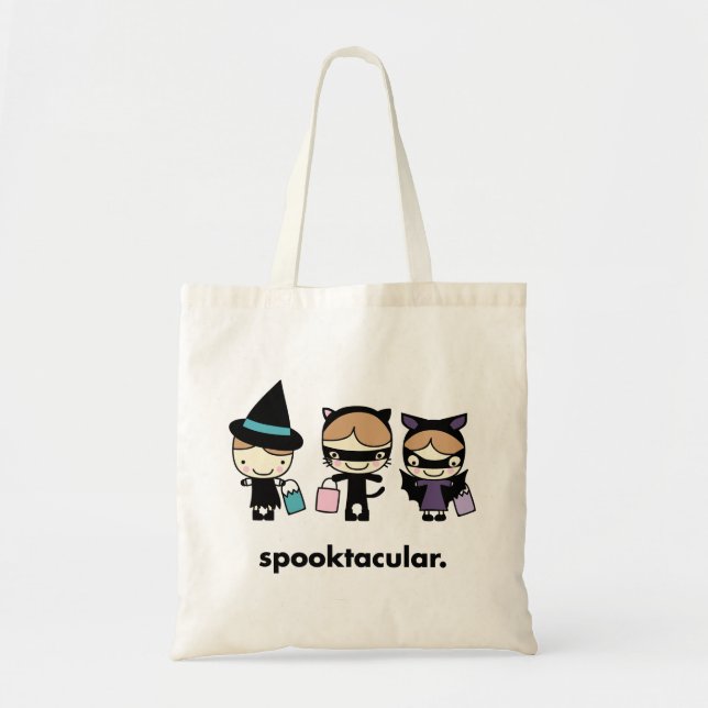Bolsa Tote Truque Spooktacular de Halloween ou Trate Bag Doci (Frente)