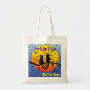 Bolsa Tote Truques ou ameaças Felizes Halloween