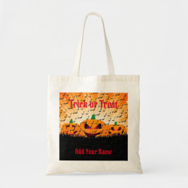 Bolsa Tote Truques ou ameaças Felizes Halloween