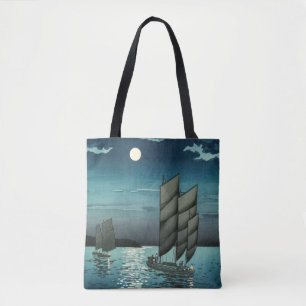 Bolsa Tote Tsuchiya Koitsu - Barcos em Shinagawa, Noite