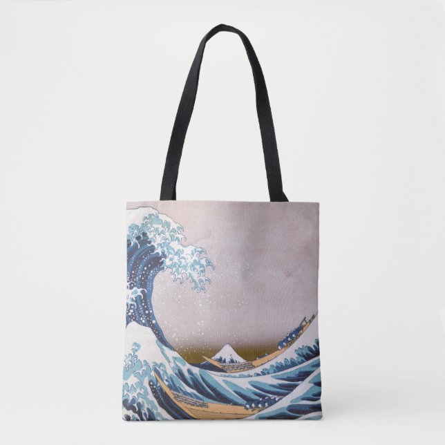 Bolsa Tote Tsunami Grande Onda ao largo da costa de Kanagawa  (Frente)