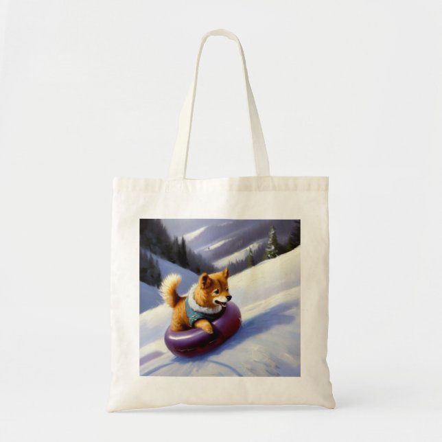 Bolsa Tote Tubagem de Neve Canina (Frente)