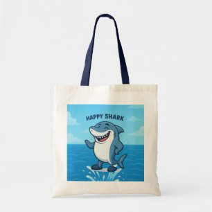 Bolsa Tote Tubarão-cartoon engraçado nas nadadeiras - tubarão