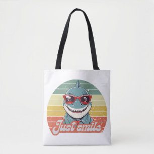 Bolsa Tote Tubarão engraçado te convida a sorrir