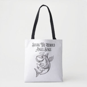Bolsa Tote Tubarão Excêntrico Divertido O Anjo Harold Canta N