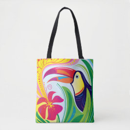 Bolsa Tote Tucano com Flor Tropical