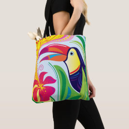 Bolsa Tote Tucano com Flor Tropical