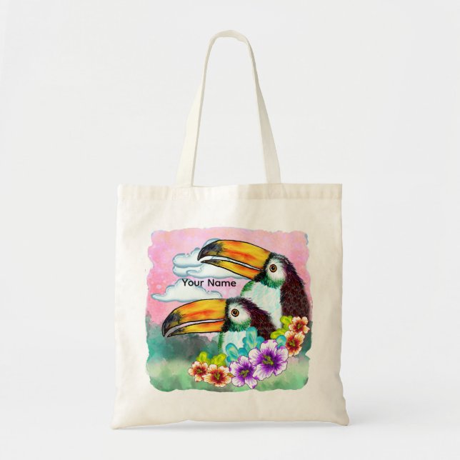 Bolsa Tote Tucanos Tropicais  (Frente)