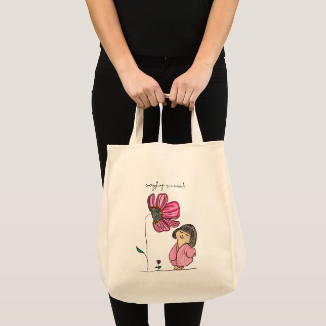 Bolsa Tote "Tudo é um milagre" (Frente (produto))