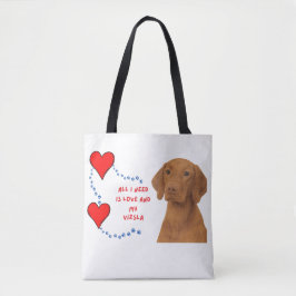 Bolsa Tote Tudo Que Preciso É Do Amor E Do Meu Vizsla 🐾 👜 ❤