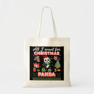 Bolsa Tote Tudo Que Quero Para O Natal É Um Suéter Panda Feio