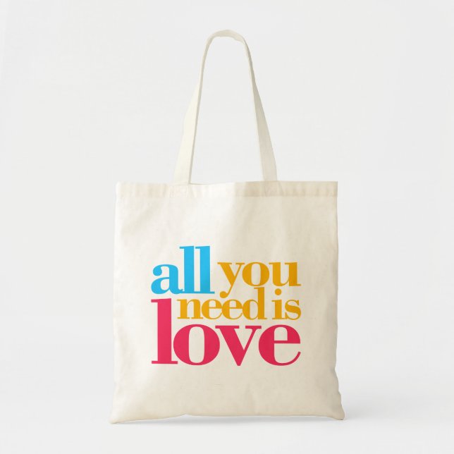 Bolsa Tote Tudo que você precisa é amor (Frente)