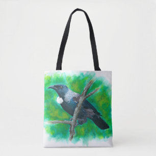 Bolsa Tote Tui Nova Zelândia - Pintura em acrílico