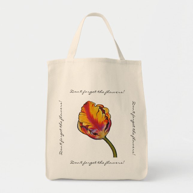 Bolsa Tote Tulipa do papagaio (Frente)