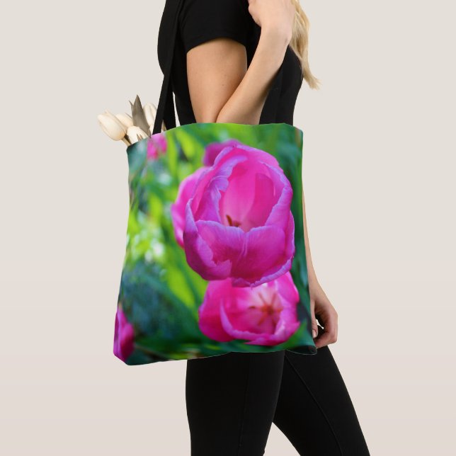 Bolsa Tote Tulipa Rosa (Close Up)
