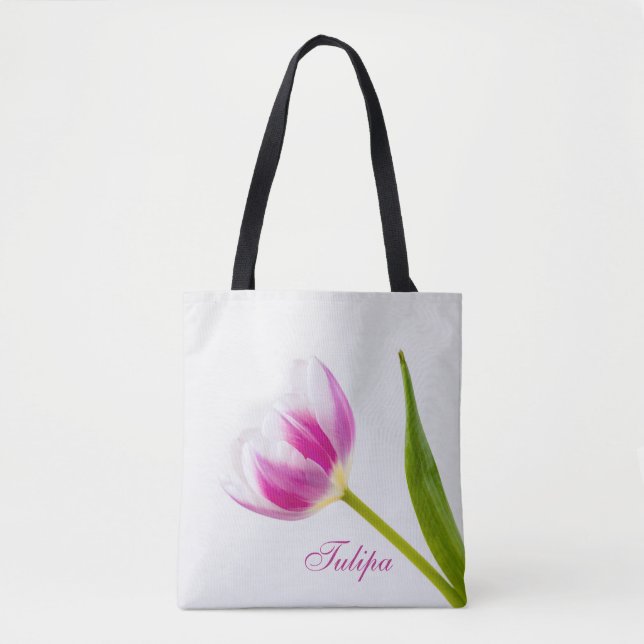 Bolsa Tote Tulipa Rosa (Frente)