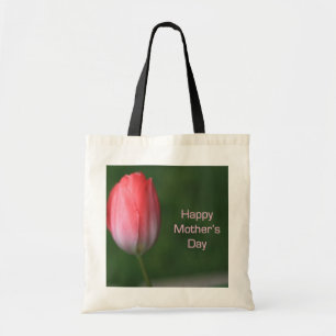 Bolsa Tote tulipa vermelha, feliz dia das mães