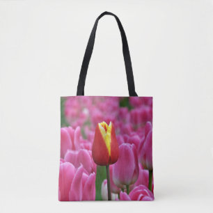 Bolsa Tote tulipa vermelha Solteiro