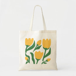 Bolsa Tote Tulipas Amarelas Alegres