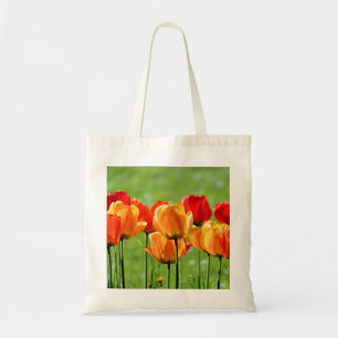 Bolsa Tote Tulipas Amarelas E Vermelhas