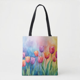 Bolsa Tote Tulipas aquáticas encantadoras