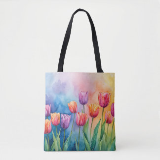 Bolsa Tote Tulipas aquáticas encantadoras