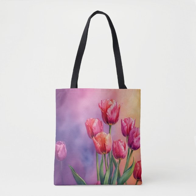 Bolsa Tote tulipas de água (Frente)