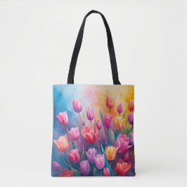 Bolsa Tote Tulipas de beleza da natureza