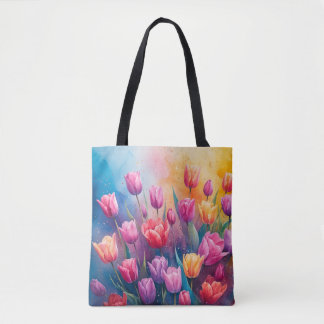 Bolsa Tote Tulipas de beleza da natureza