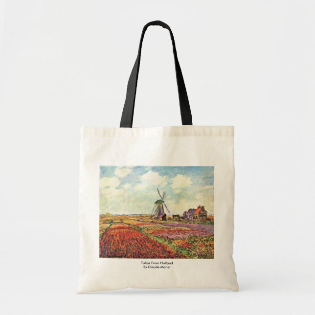 Bolsa Tote Tulipas de Holland por Claude Monet (Frente)