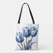 Tulipas em Azul de Delft