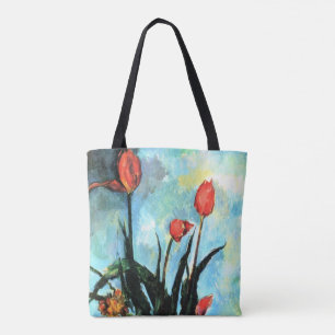 Bolsa Tote Tulipas em um Vaso por Paul Cezanne, Arte Antiga