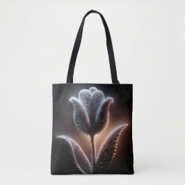 Bolsa Tote Tulipas Iluminadas Com Gotas De Chuva