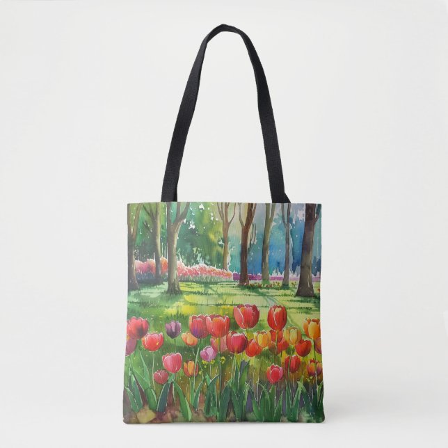 Bolsa Tote Tulipas no Parque (Frente)