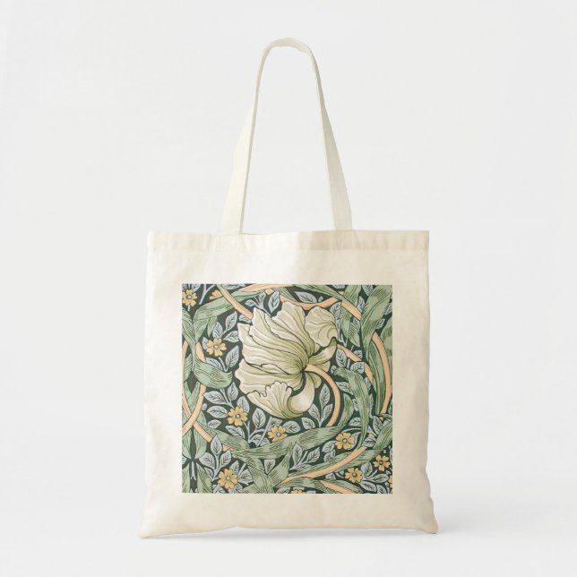Bolsa Tote Tulipas Pimpernel Arte Botânica William Morris (Frente)